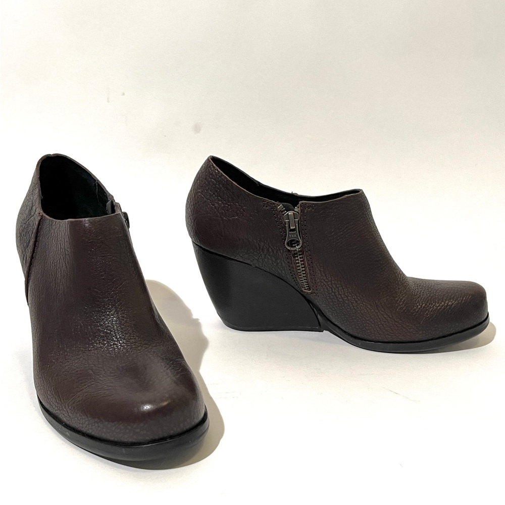 Kork-Ease Holmes Chocolate Brown Leather Ankle Booties